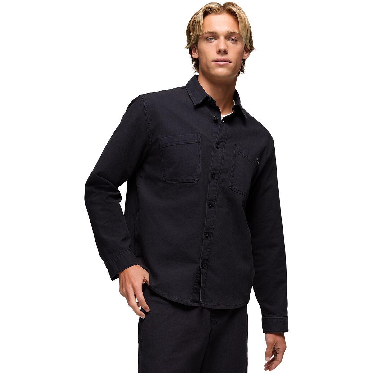 prAna Men's Rock Ridge Overshirt in Black - Size: Large