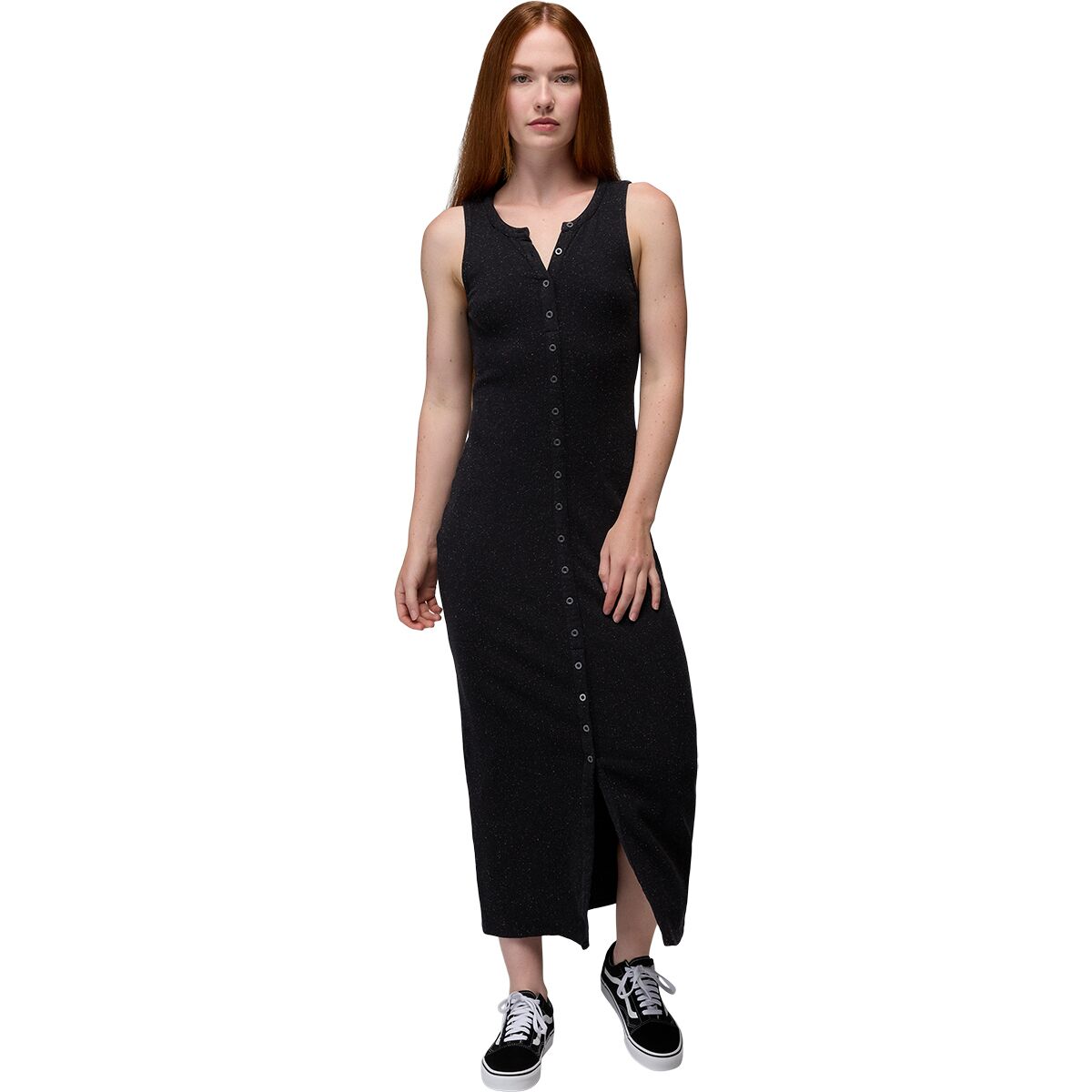 prAna Women's Cambria Cove Maxi Dress in Black Heather - Size: XS