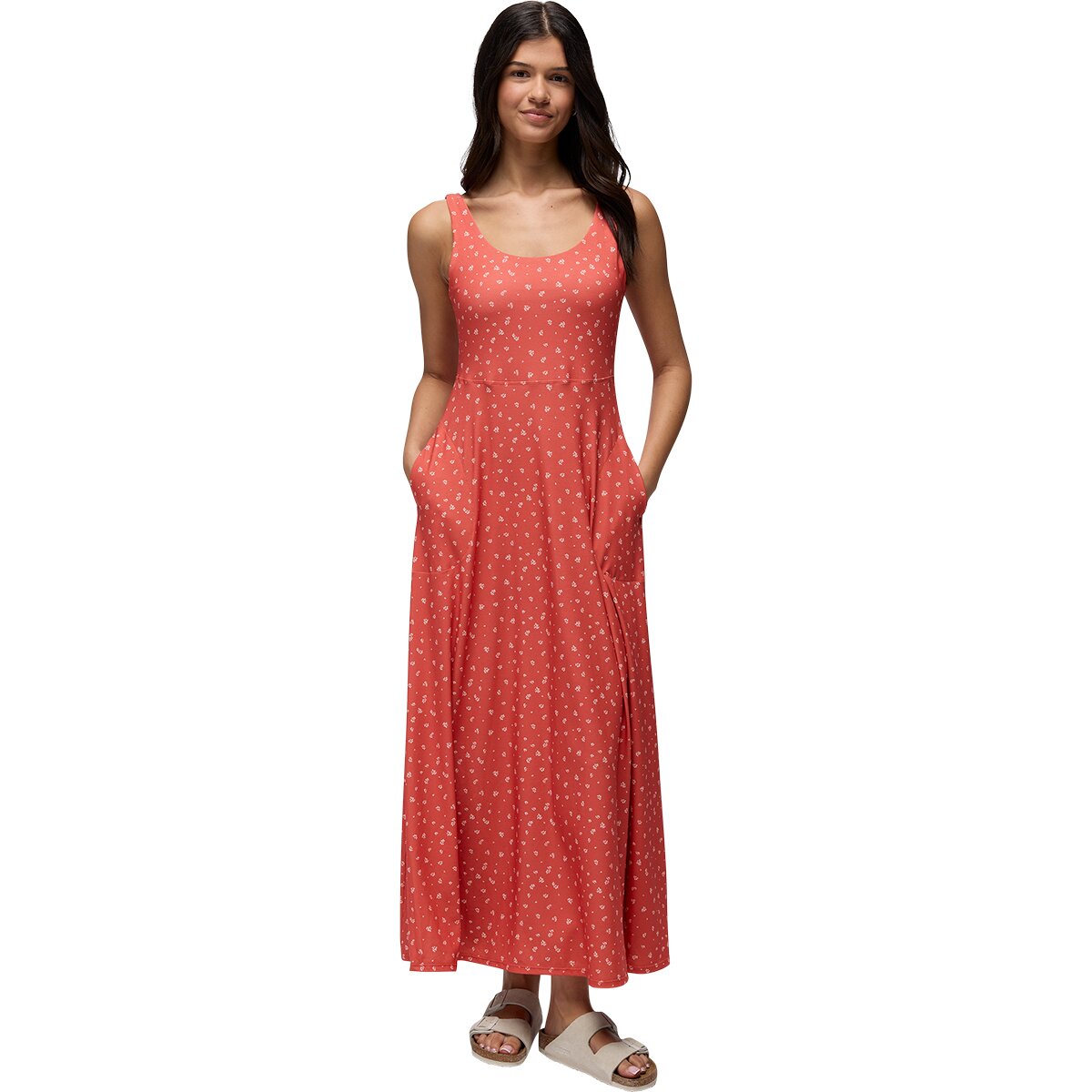 prAna Women's Corrinne Maxi Dress in Lychee Spring Fling - Size: Small