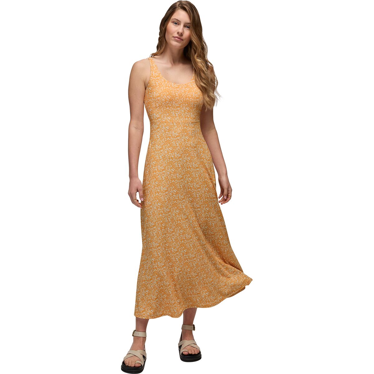 prAna Women's Corrinne Maxi Dress in Mango Blossom - Size: XS