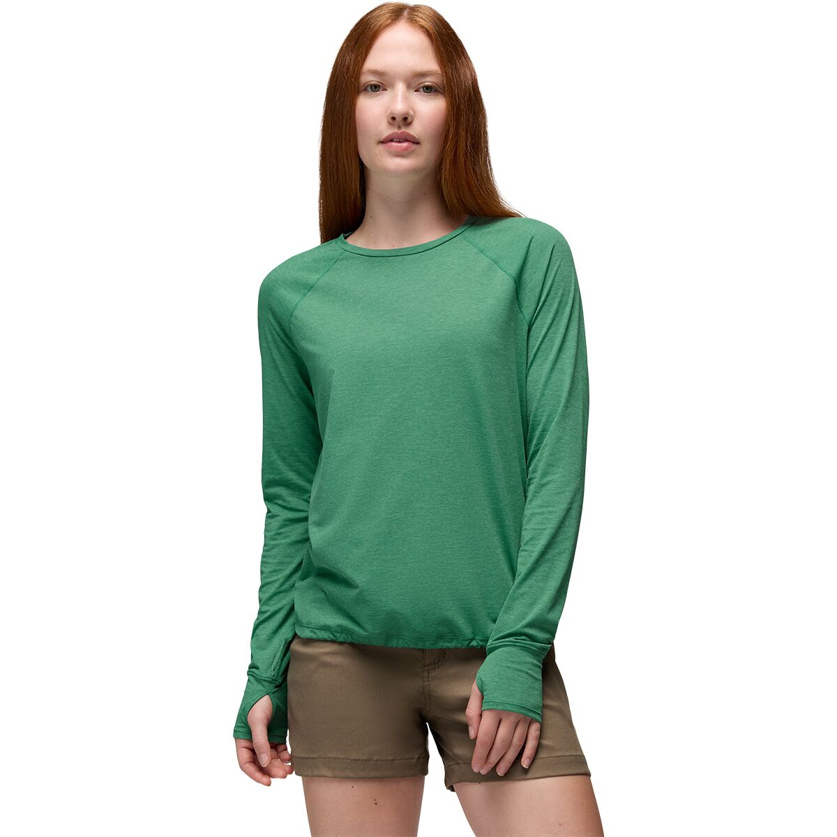 prAna Women's Eileen Cinch Long-Sleeve Top in Jade - Size: Small