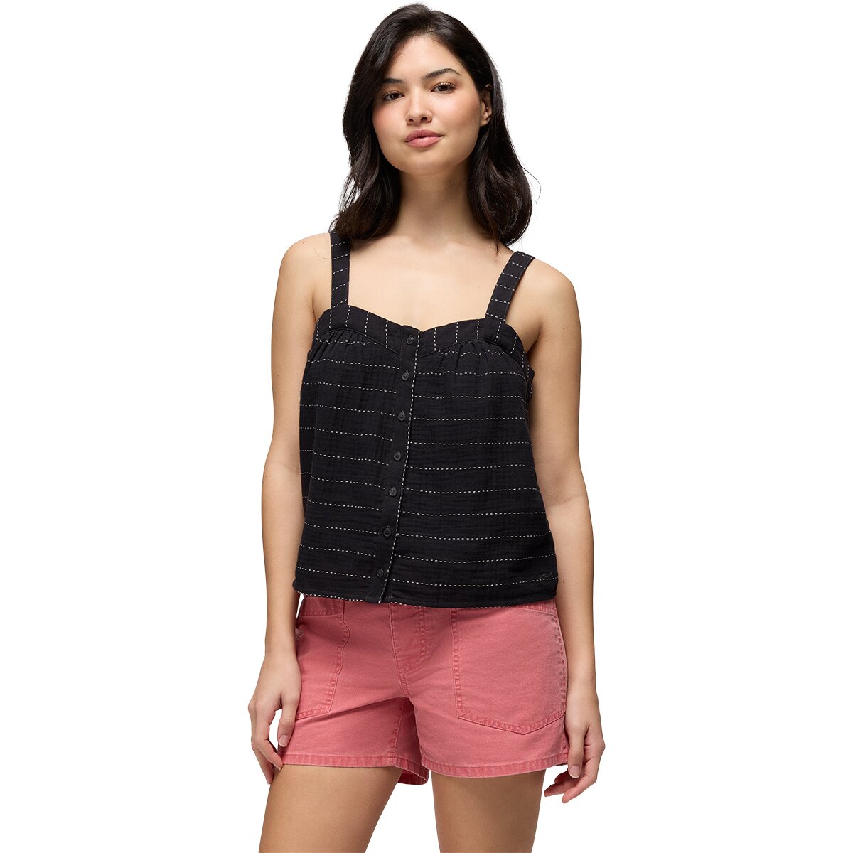 prAna Women's Goldie Beach Tank Top in Black - Size: Medium