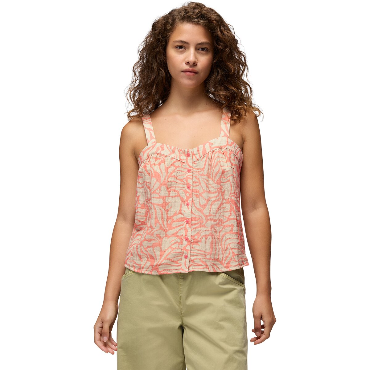 prAna Women's Goldie Beach Tank Top in Guava - Size: XL