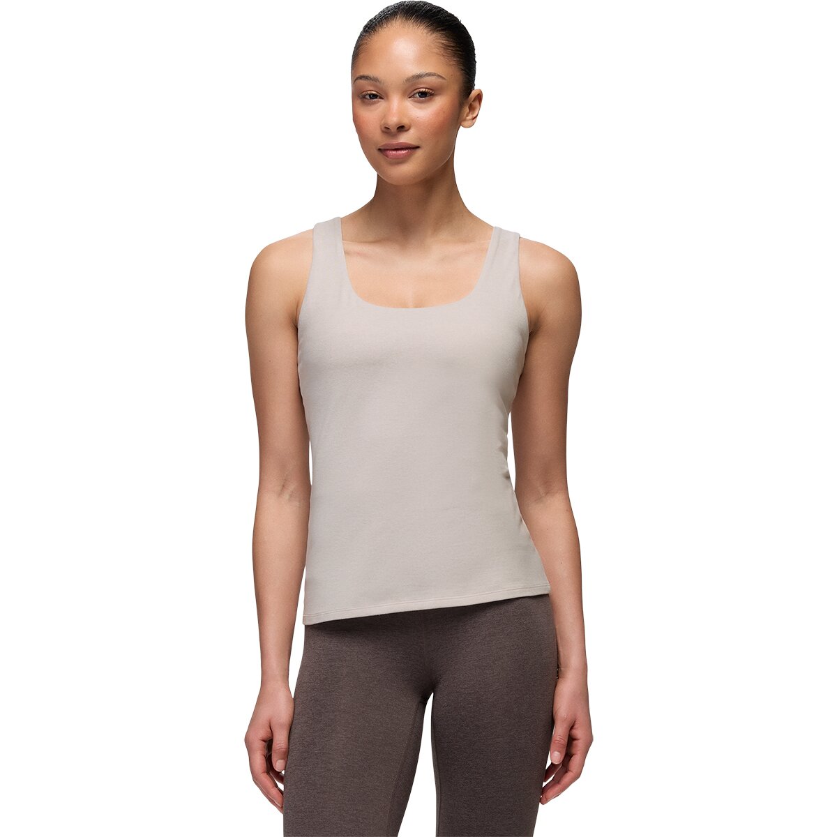 prAna Women's Heavana Essential Tank Top in Almond Heather - Size: Small