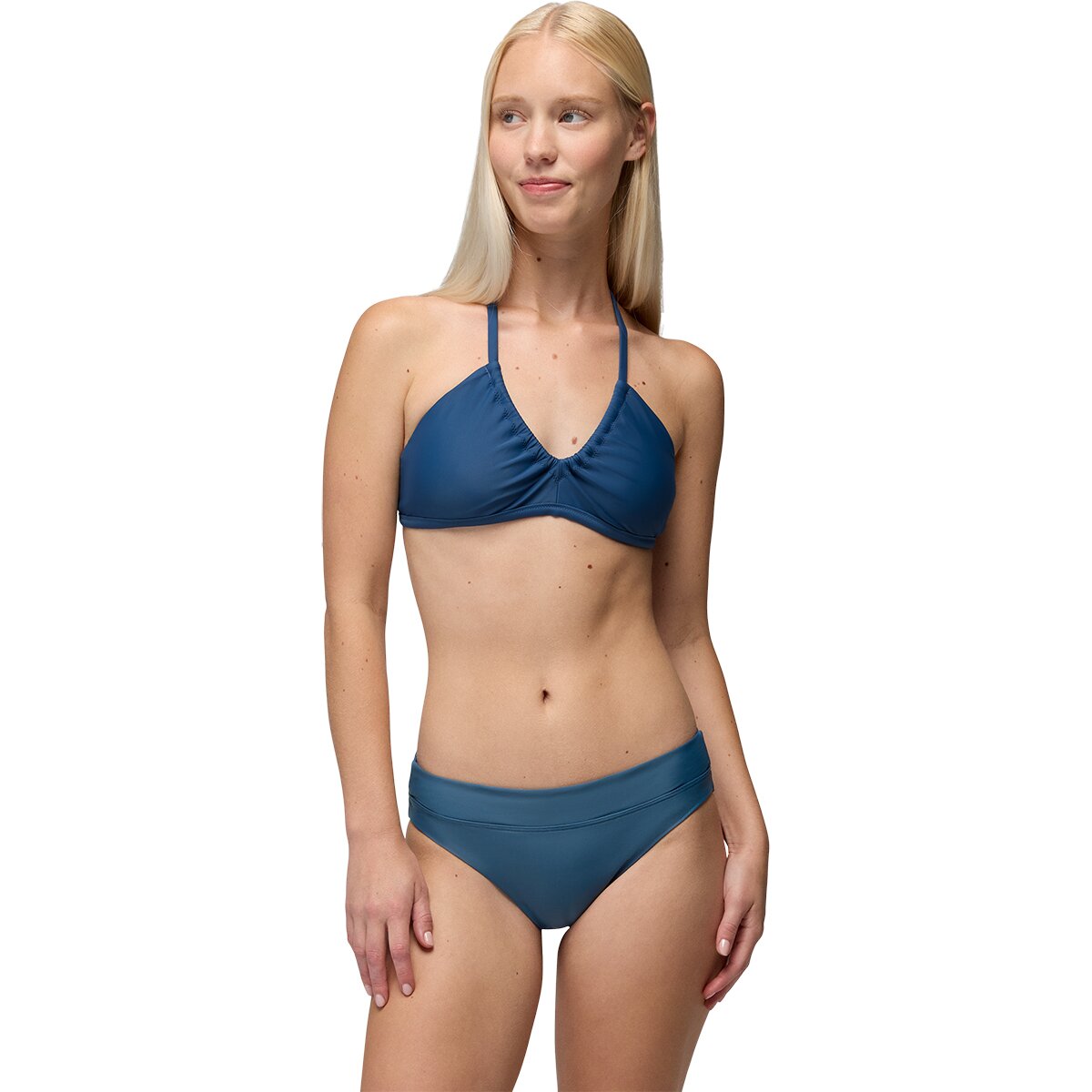 prAna Women's Reef Break Adjustable Bikini Top in Bluff Blue - Size: Large