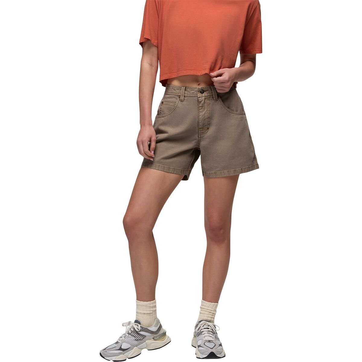 prAna Women's Rock Ridge Carpenter Short in Mud - Size: 10