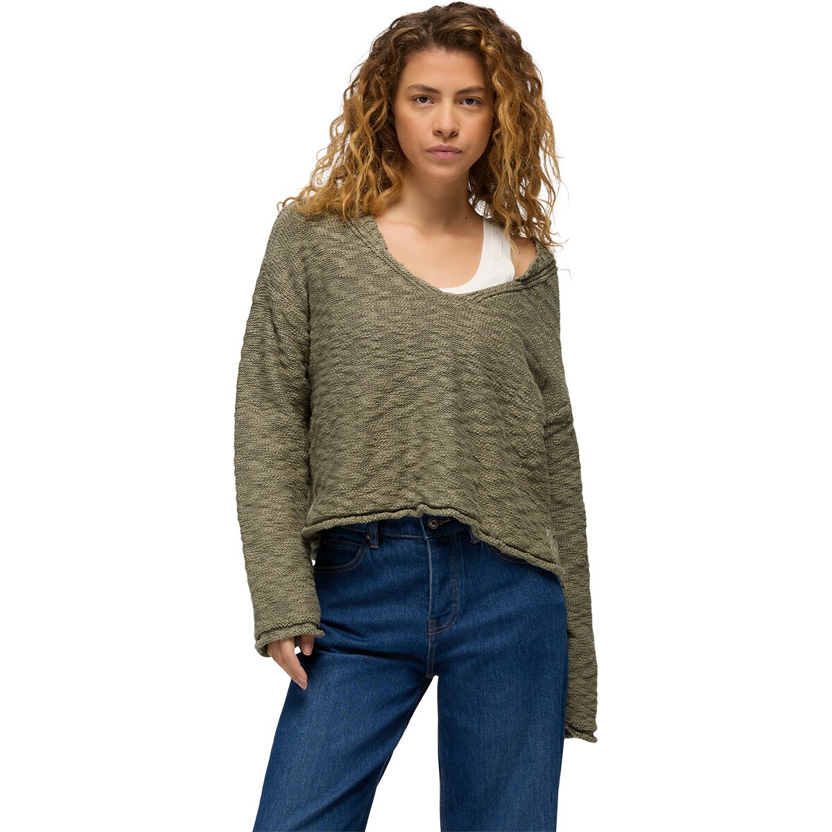 prAna Women's Sunshine Sunset Sweater in Sage - Size: Large