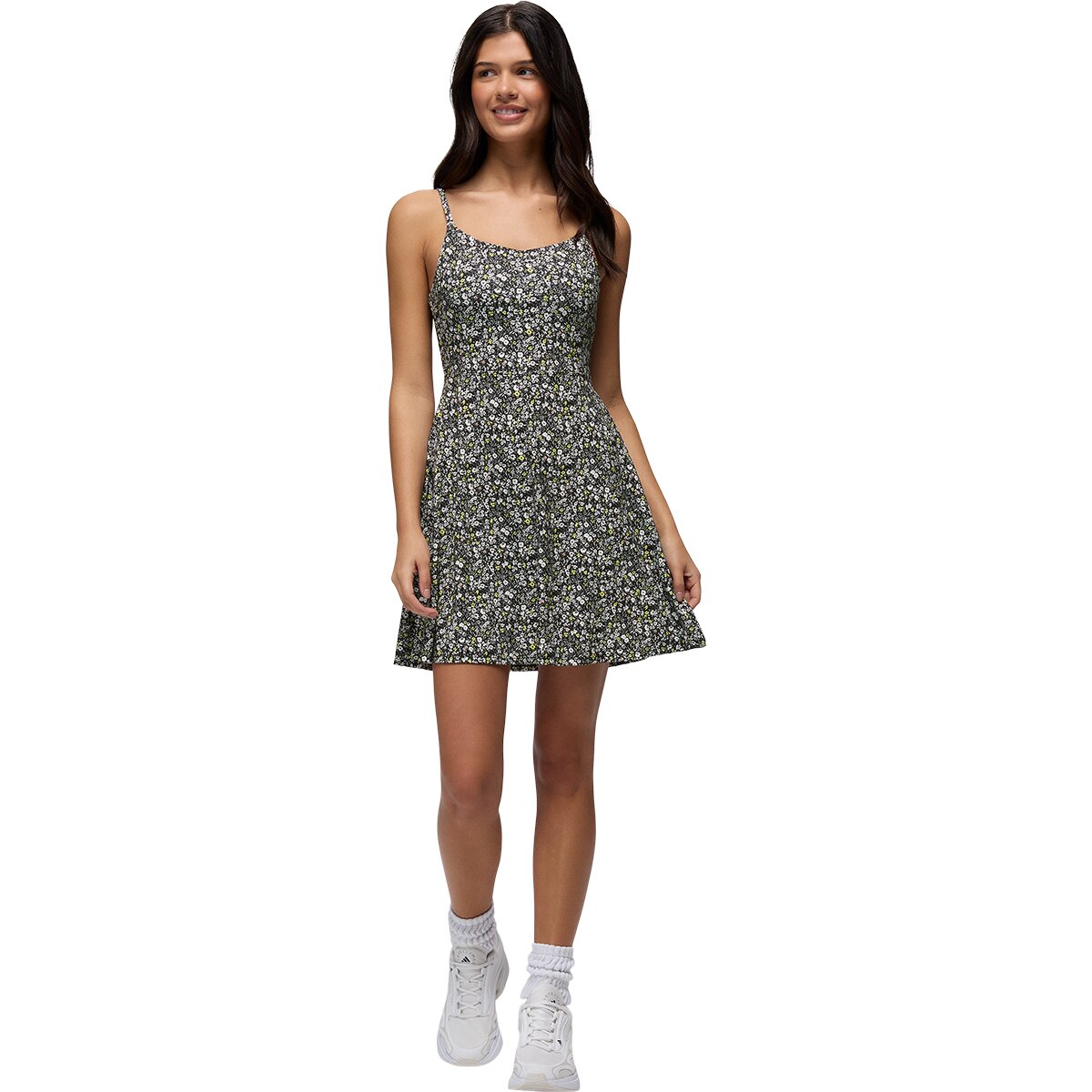prAna Women's Wistful Winds Tank Dress in Black Blossom - Size: Medium