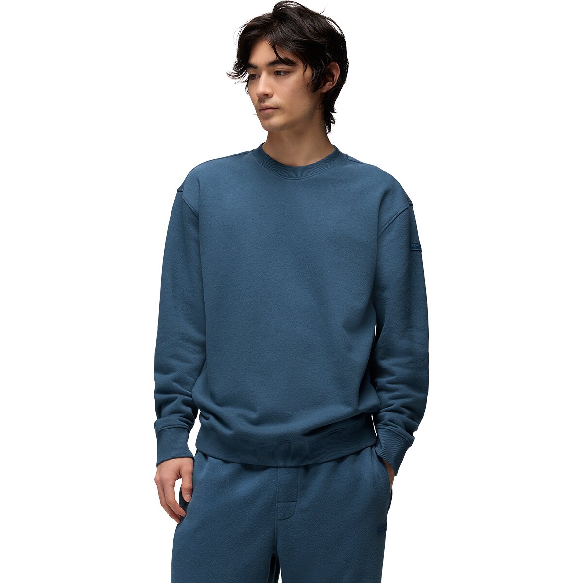 prAna Men's DreamFleece Crew Sweatshirt in Bluff Blue - Size: XL