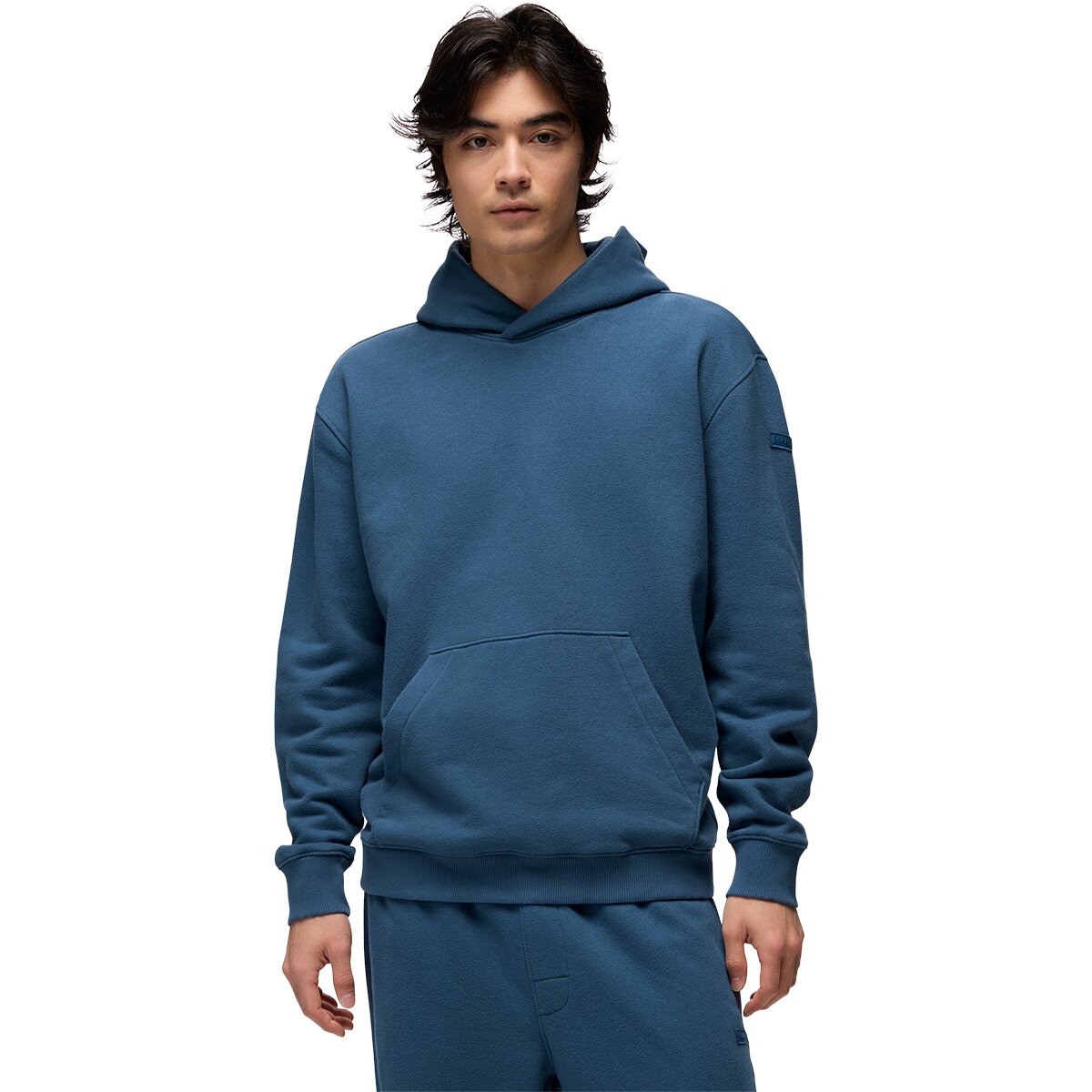 prAna Men's DreamFleece Hoodie in Bluff Blue - Size: Large