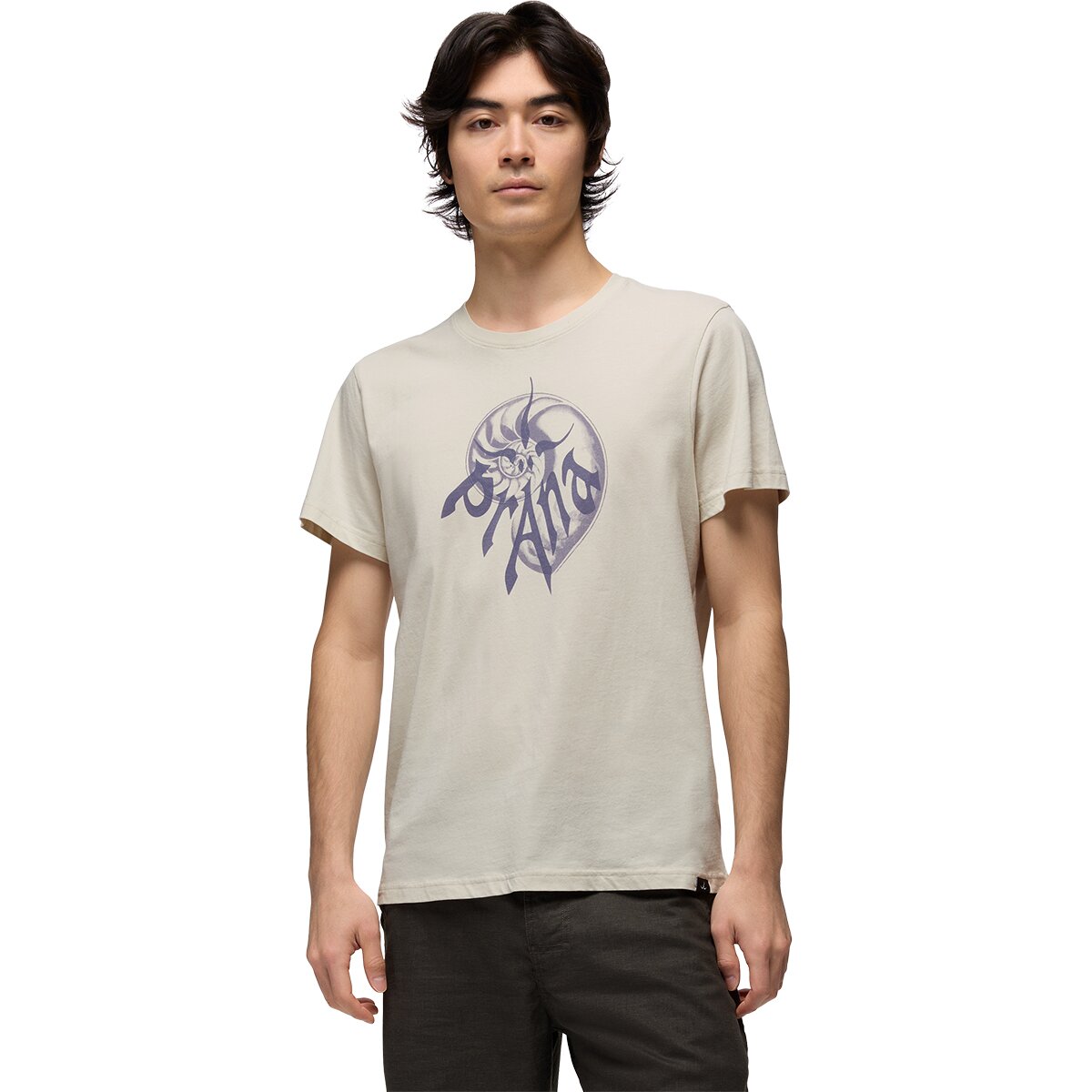 prAna Men's Heritage Nautilus T-Shirt in Beach Pebble - Size: Small