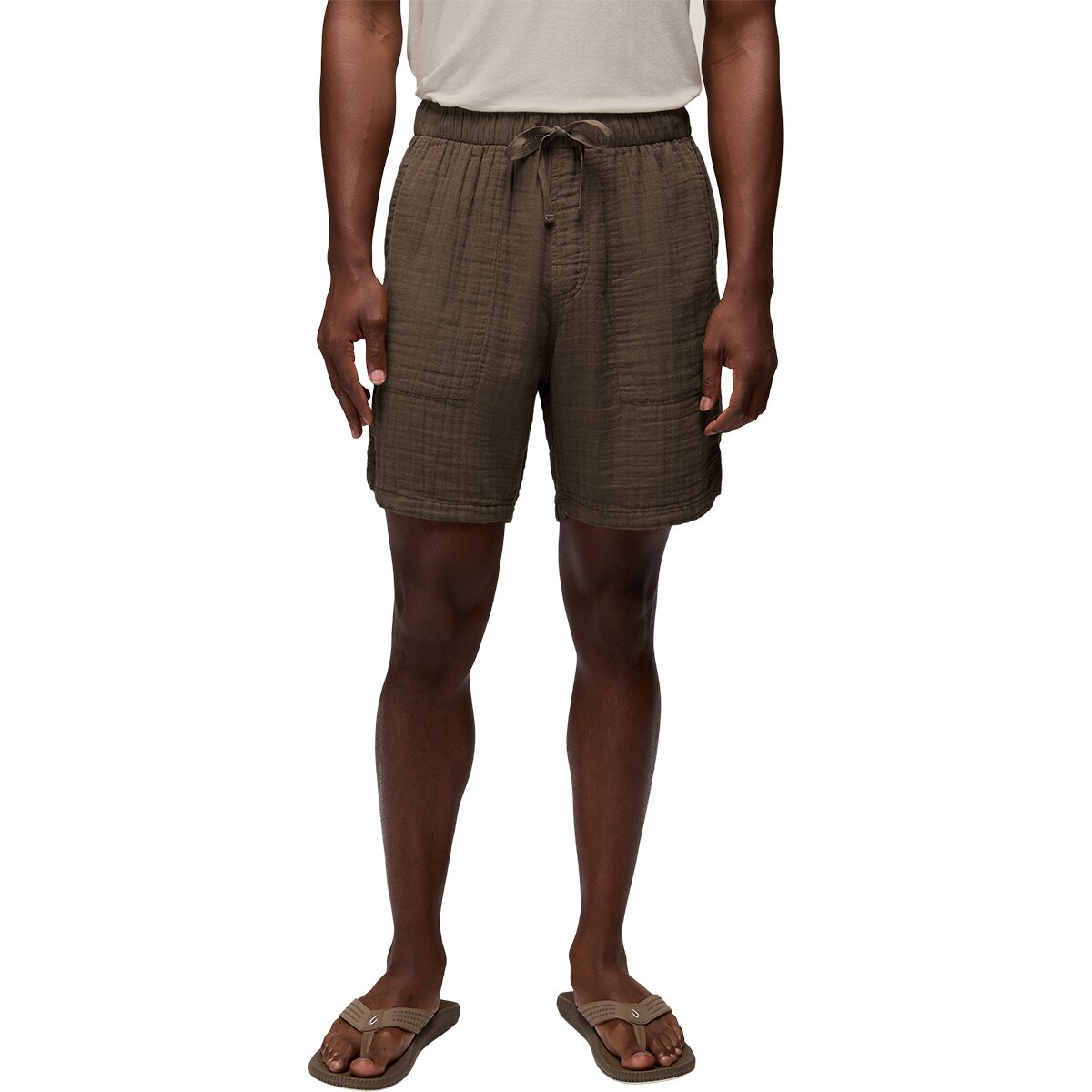 prAna Men's Hideaways Pull-On Short in Mud - Size: XL