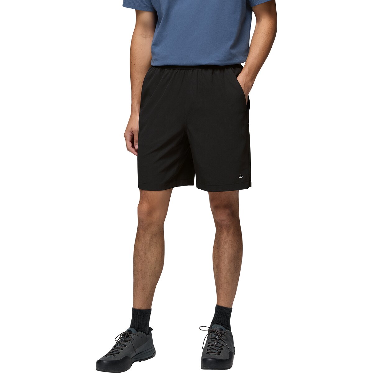prAna Men's Hybridizer Breathe Short in Black - Size: XXL