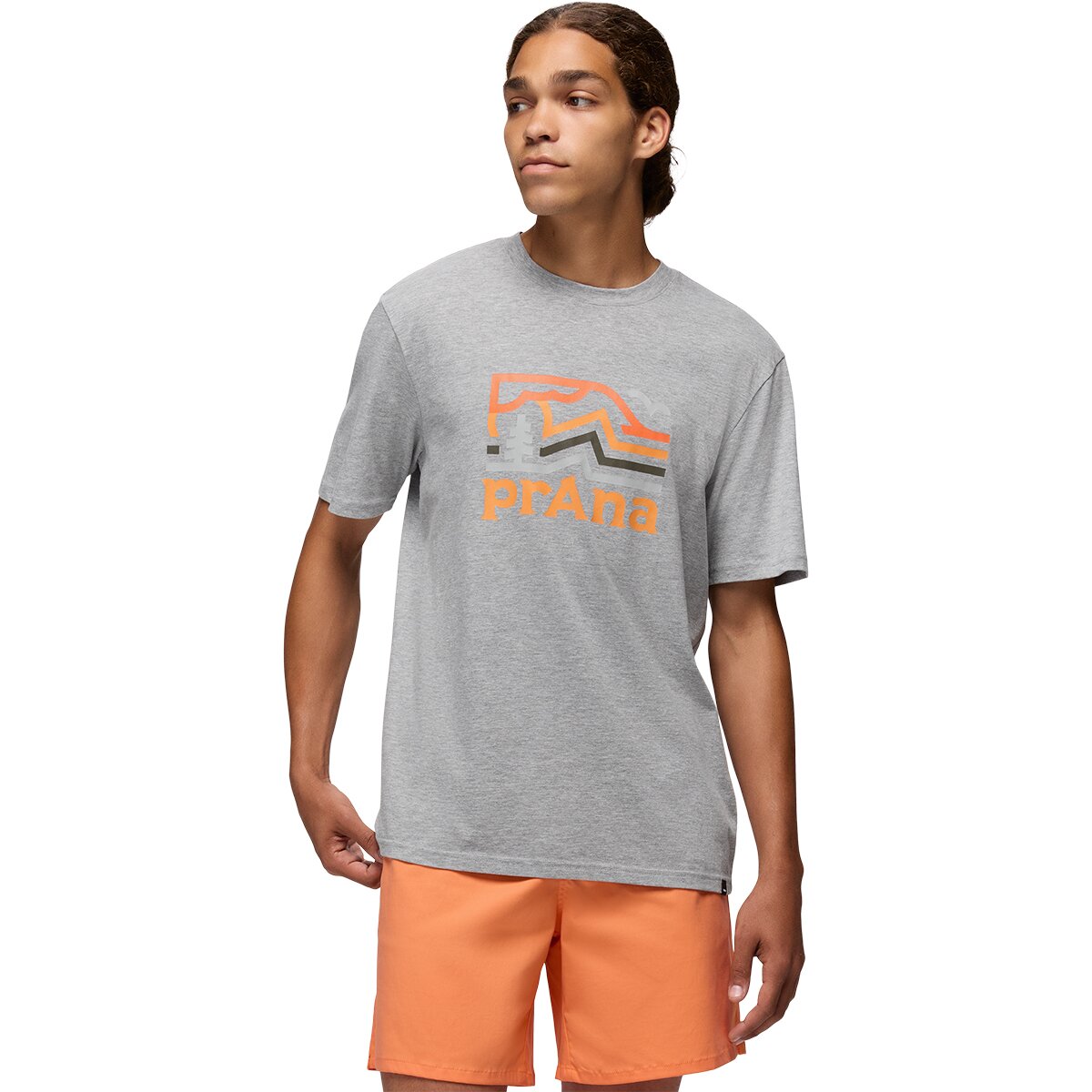 prAna Men's Peak Path T-Shirt in Heather Grey - Size: Small