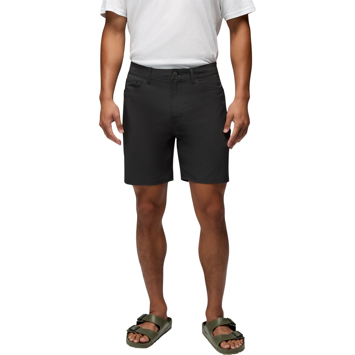 prAna Men's Wonderland Rocks 7in Short in Black - Size: 34