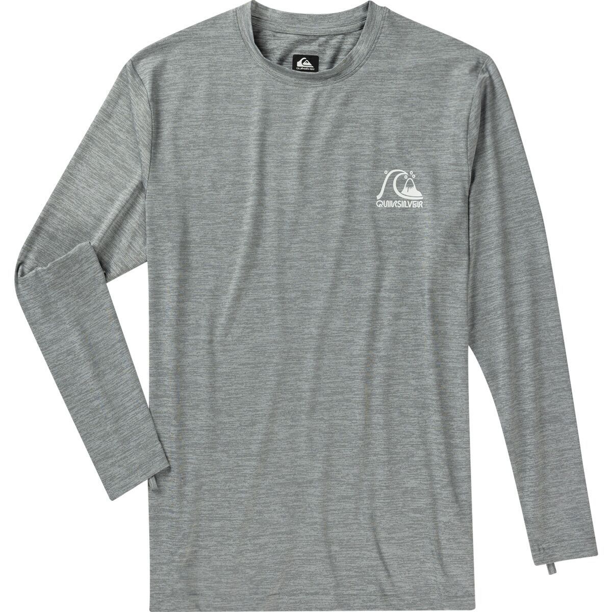 Quiksilver Men's DNA Logo Surf Long-Sleeve T-Shirt in Smoked Grey Heather - Size: XL