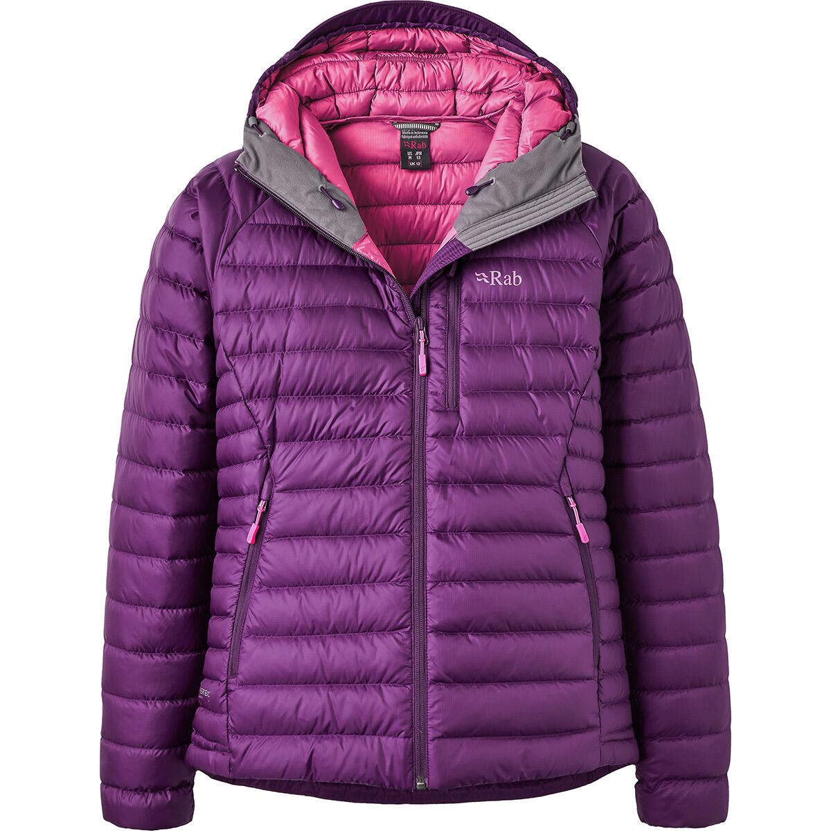 Rab Women's Microlight Alpine Down Hoody in Mulberry - Size: XS