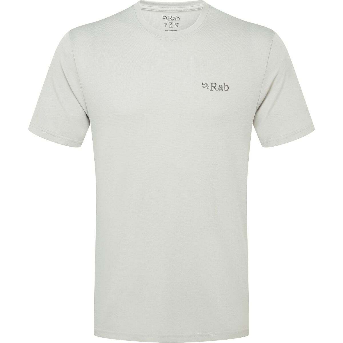 Rab Men's Crimp Logo T-Shirt in Light Zinc - Size: XL