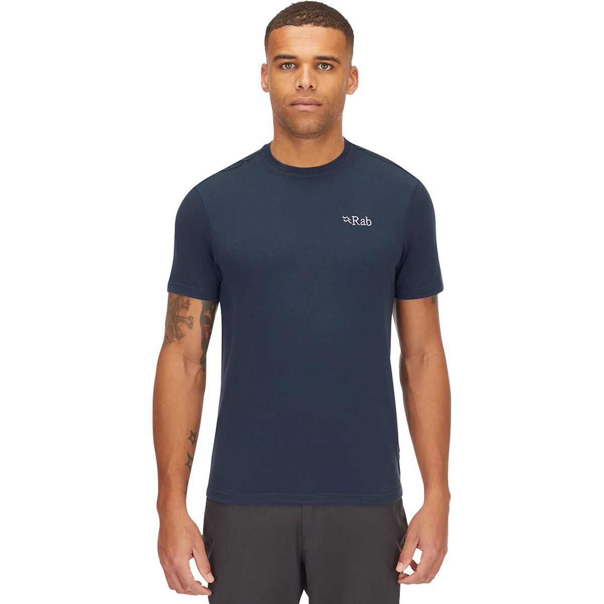 Rab Men's Crimp Logo T-Shirt in Tempest Blue - Size: Small