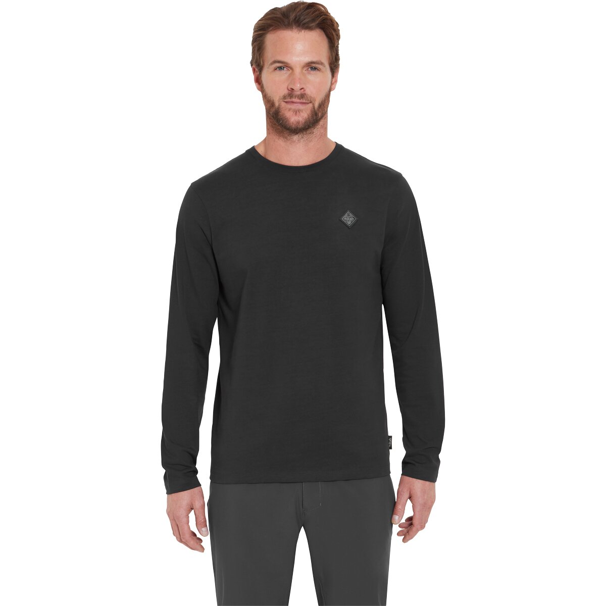 Rab Rab Men's Basecamp Logo Badge Long-Sleeve T-Shirt in Beluga - Size: XL - $27.30 at Steep and Cheap
