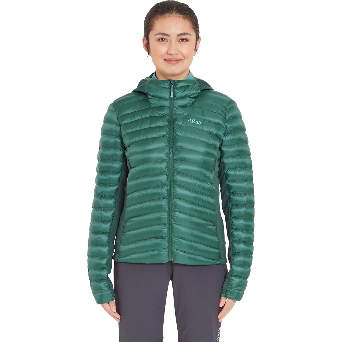 Rab Rab Women's Cirrus Flex 2.0 Hooded Jacket in Eucalyptus / Green Slate - Size: XL - $111.00 at Steep and Cheap