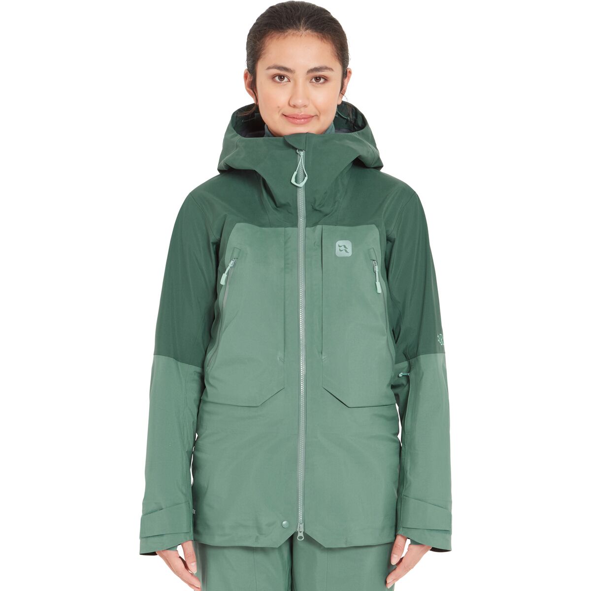 Rab Women's Khroma Converge Jacket in Green Slate / Eucalyptus - Size: XS