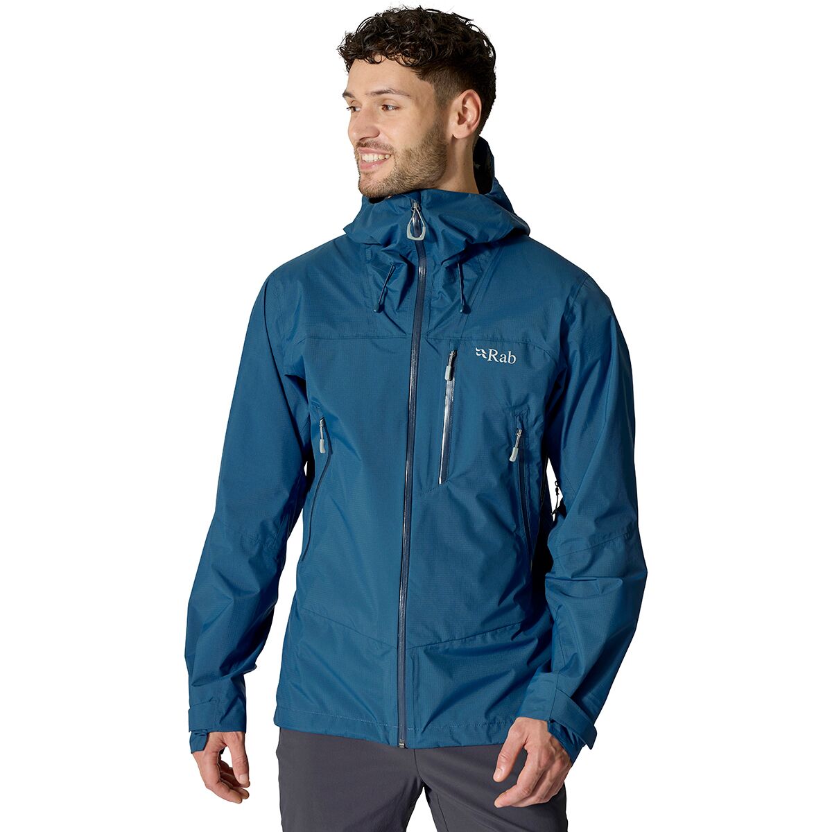 Rab Rab Men's Downpour Mountain Jacket in Tempest Blue - Size: Large - $142.50 at Steep and Cheap