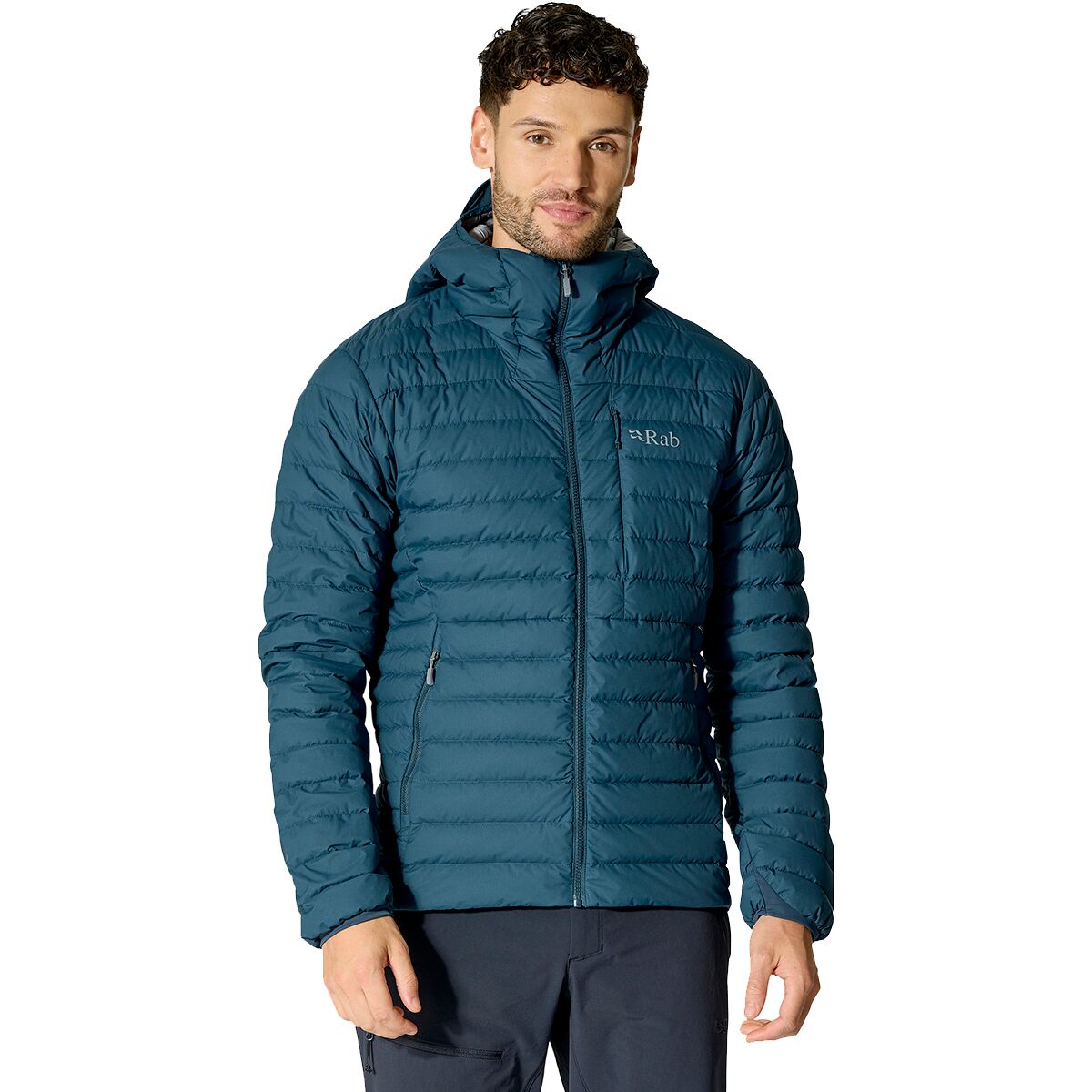 Rab Men's Microlight Windstopper Hoodie in Tempest Blue - Size: XL