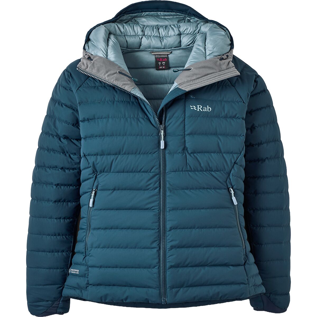Rab Women's Microlight Windstopper Hoodie in Tempest Blue - Size: Medium