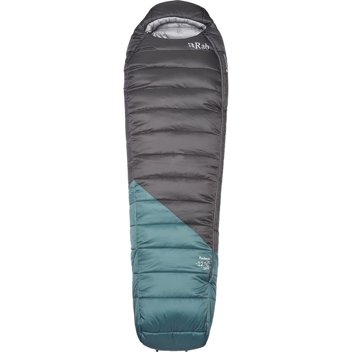 Rab Radeon Sleeping Bag: 10F Synthetic in Sage / Graphene - Size: Long/Left Zip