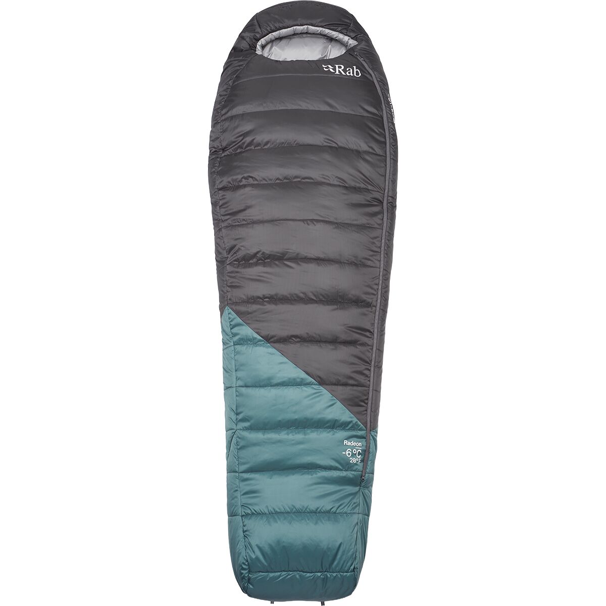 Rab Radeon Sleeping Bag: 20F Synthetic in Sage / Graphene - Size: Long/Left Zip