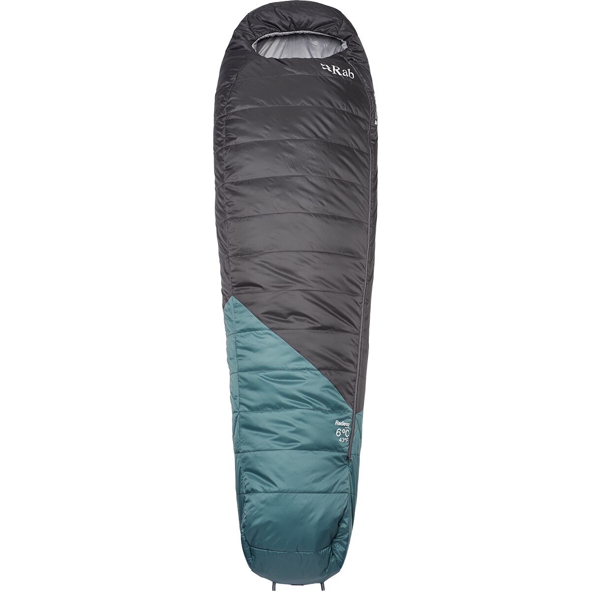 Rab Radeon Sleeping Bag: 43F Synthetic in Sage / Graphene - Size: Regular/Left Zip