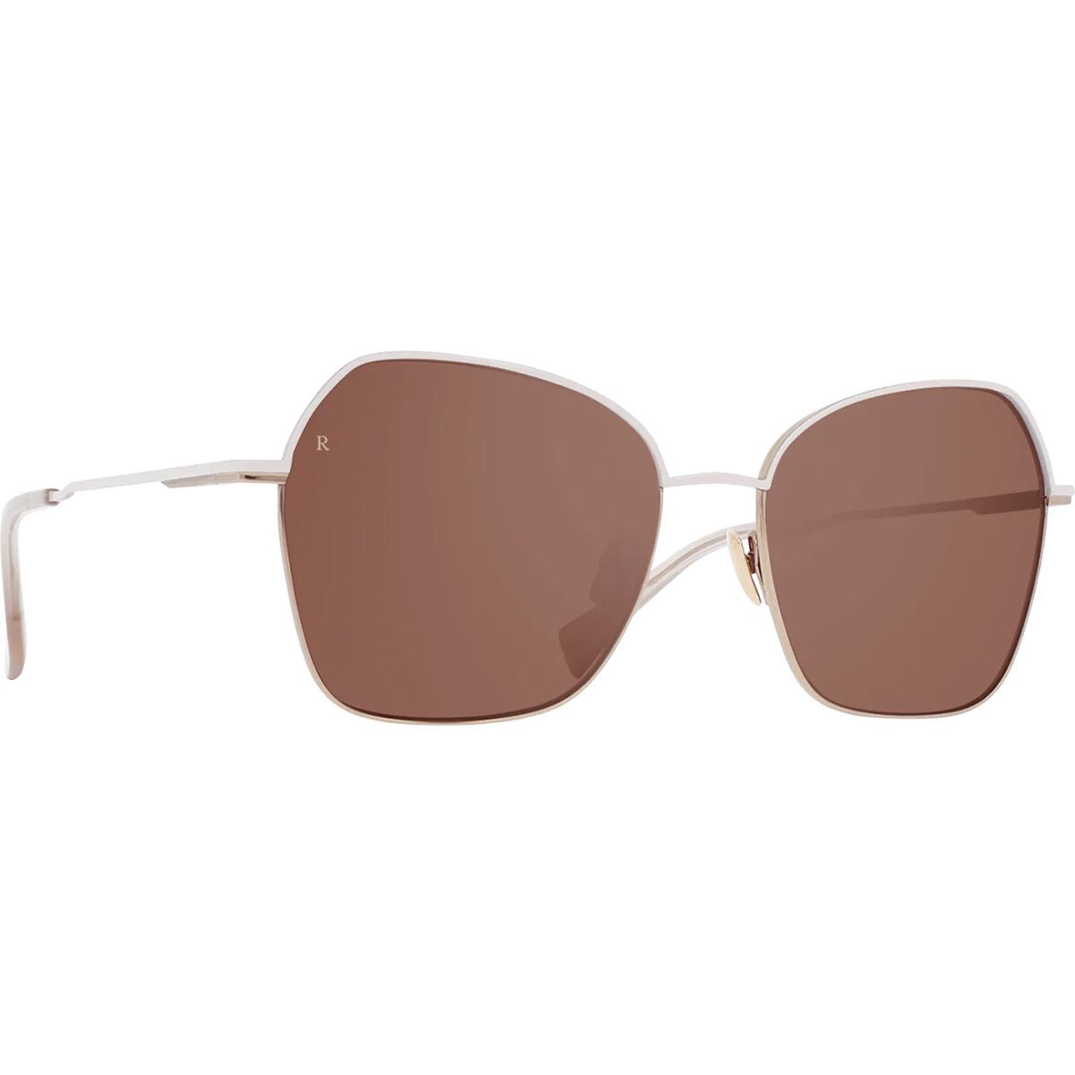 RAEN optics Zhana 57 Sunglasses in Satin Rose Gold / Solaris Mirror