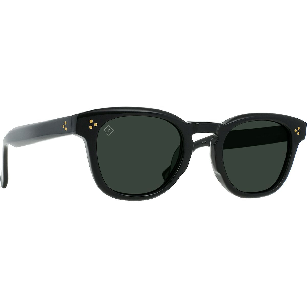 RAEN optics Squire Polarized Sunglasses in Recycled Black / Green Polarized - Size: 49