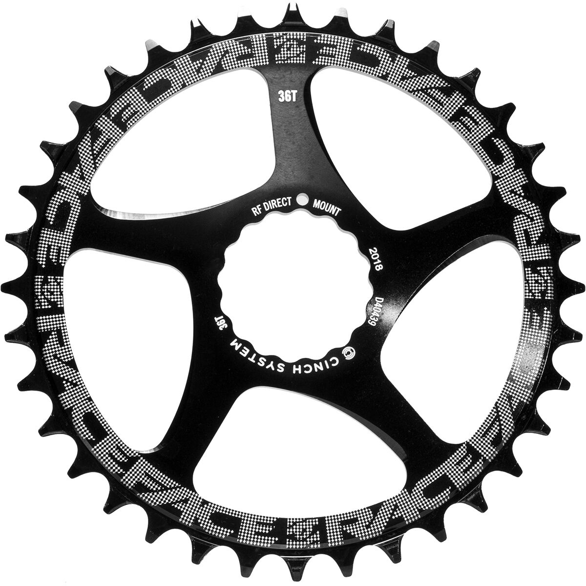 Race Face Narrow Wide Cinch Direct Mount Chainring in Black - Size: 38T