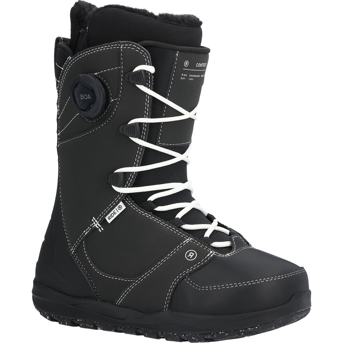 Ride Women's Context Lace Snowboard Boot - 2025 in Black - Size: 6.5