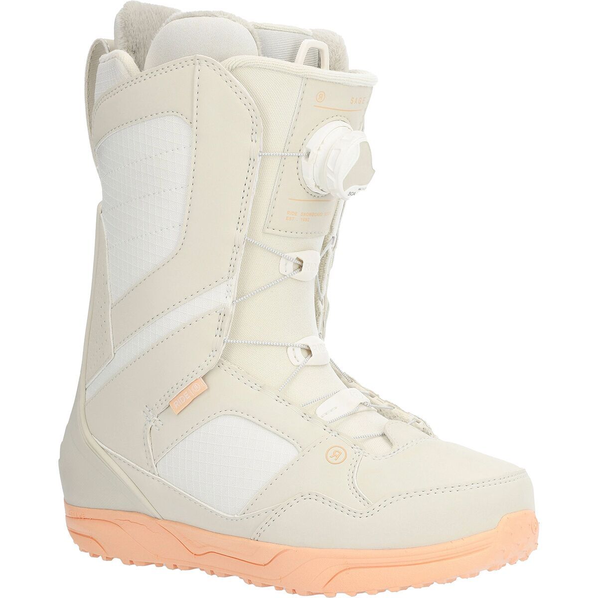 Ride Women's Sage BOA Snowboard Boot - 2025 in Tan - Size: 9.5