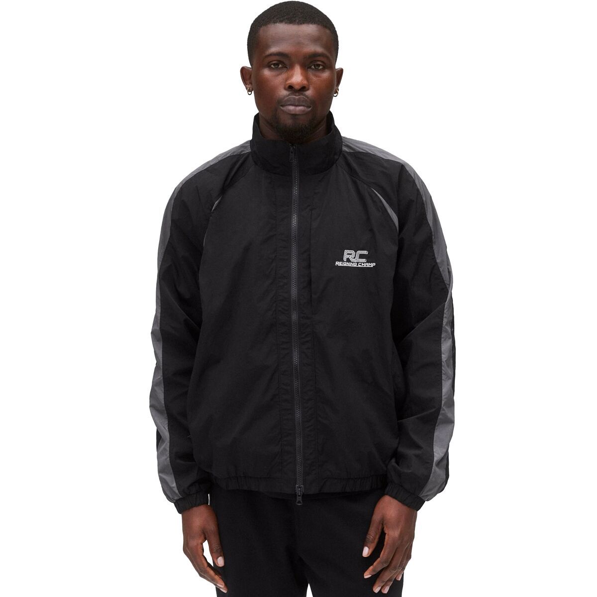Reigning Champ Men's Textured Nylon Radar Jacket in Black - Size: Large