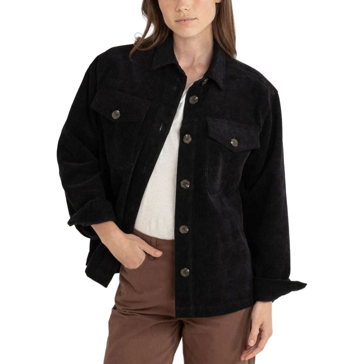 Rhythm Rhythm Women's Kendrick Corduroy Jacket in Black - Size: Small - $71.47 at Steep and Cheap