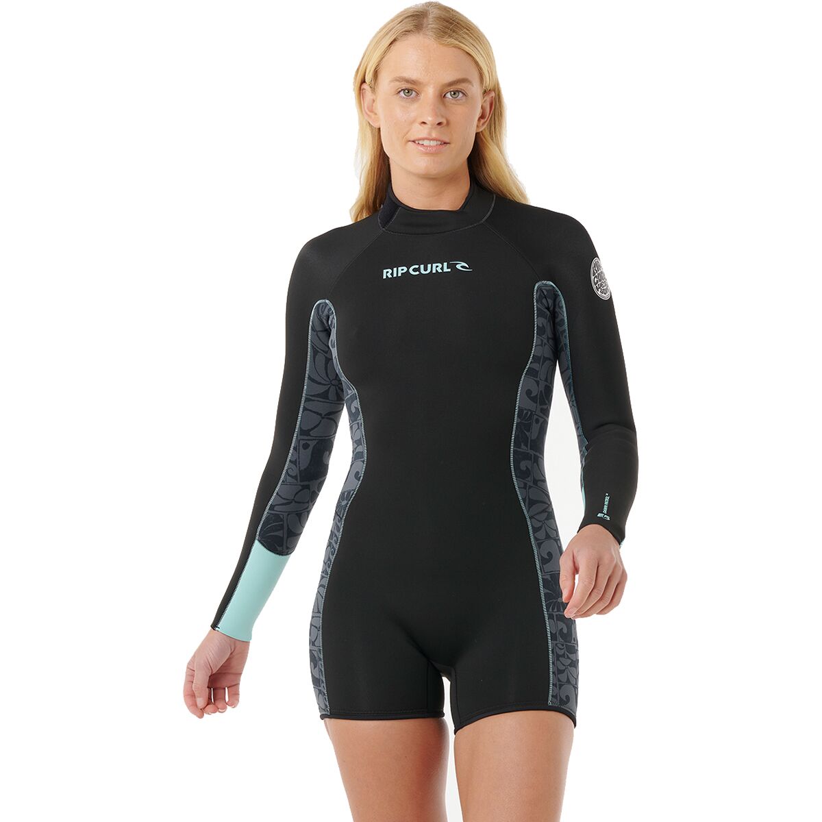 Rip Curl Women's Dawn Patrol 2/2 Long-Sleeve Spring Wetsuit in Mint - Size: 6