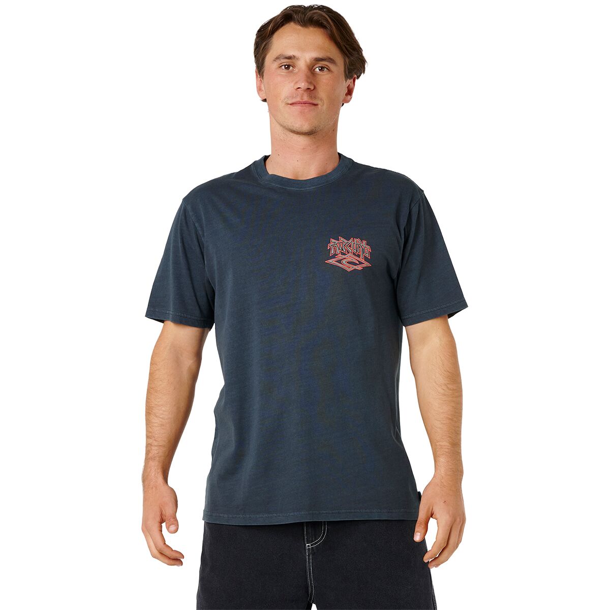 Rip Curl Men's Liquid Trips Arch T-Shirt in Washed Black - Size: Medium