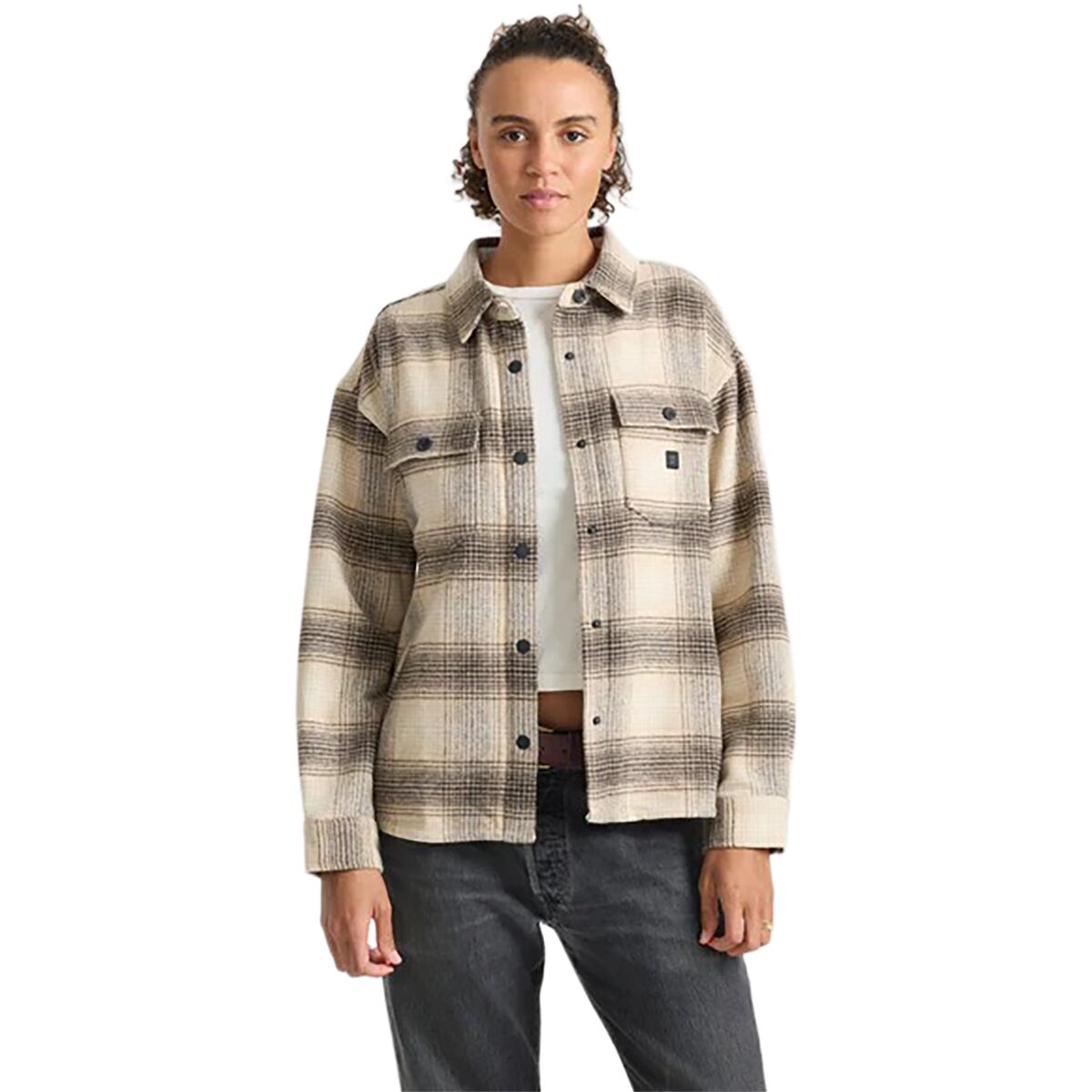Roark Roark Women's Amberly Flannel in Off White - Size: XS - $54.50 at Steep and Cheap