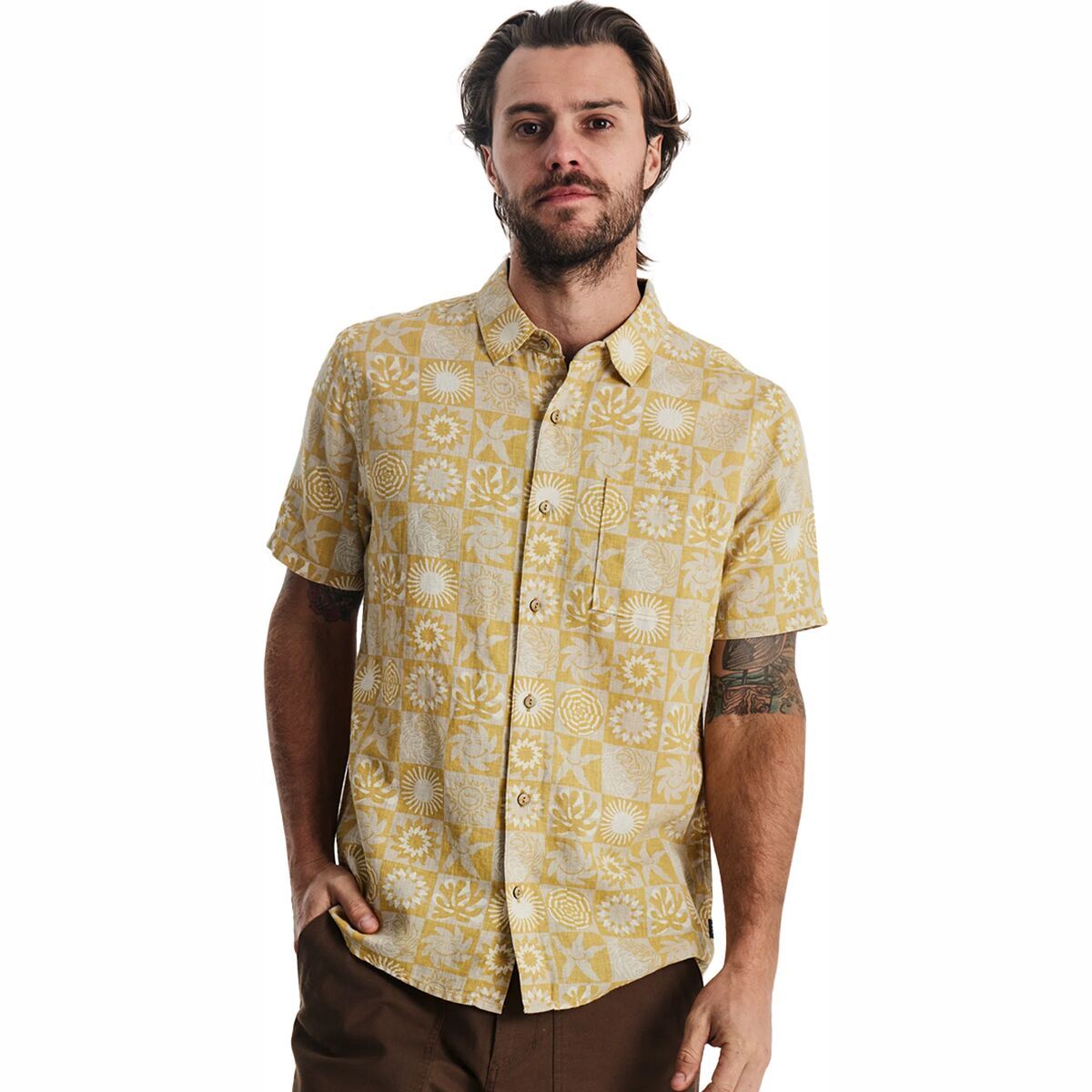 Roark Men's Journey Short-Sleeve Woven Shirt - Size: XL