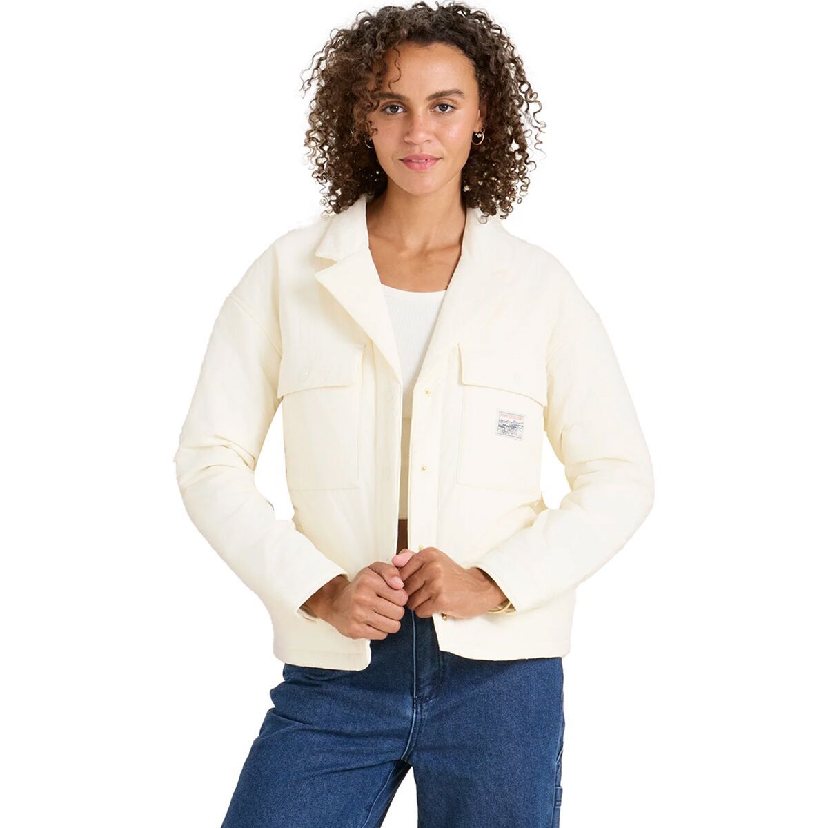 Roark Women's Passport Plush Jacket in White Wolf - Size: Large