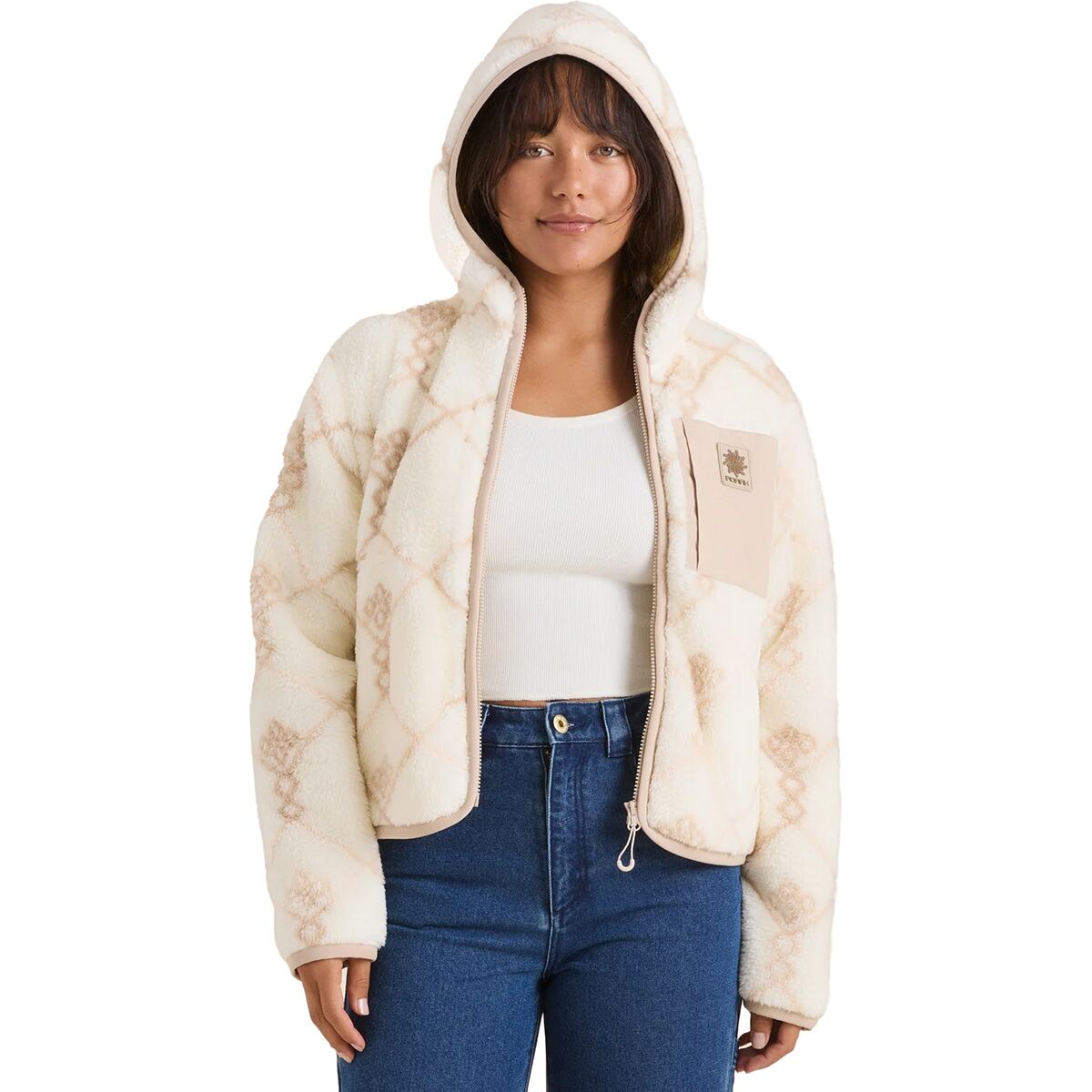 Roark Women's Ursa Jacket in White Wolf - Size: Large