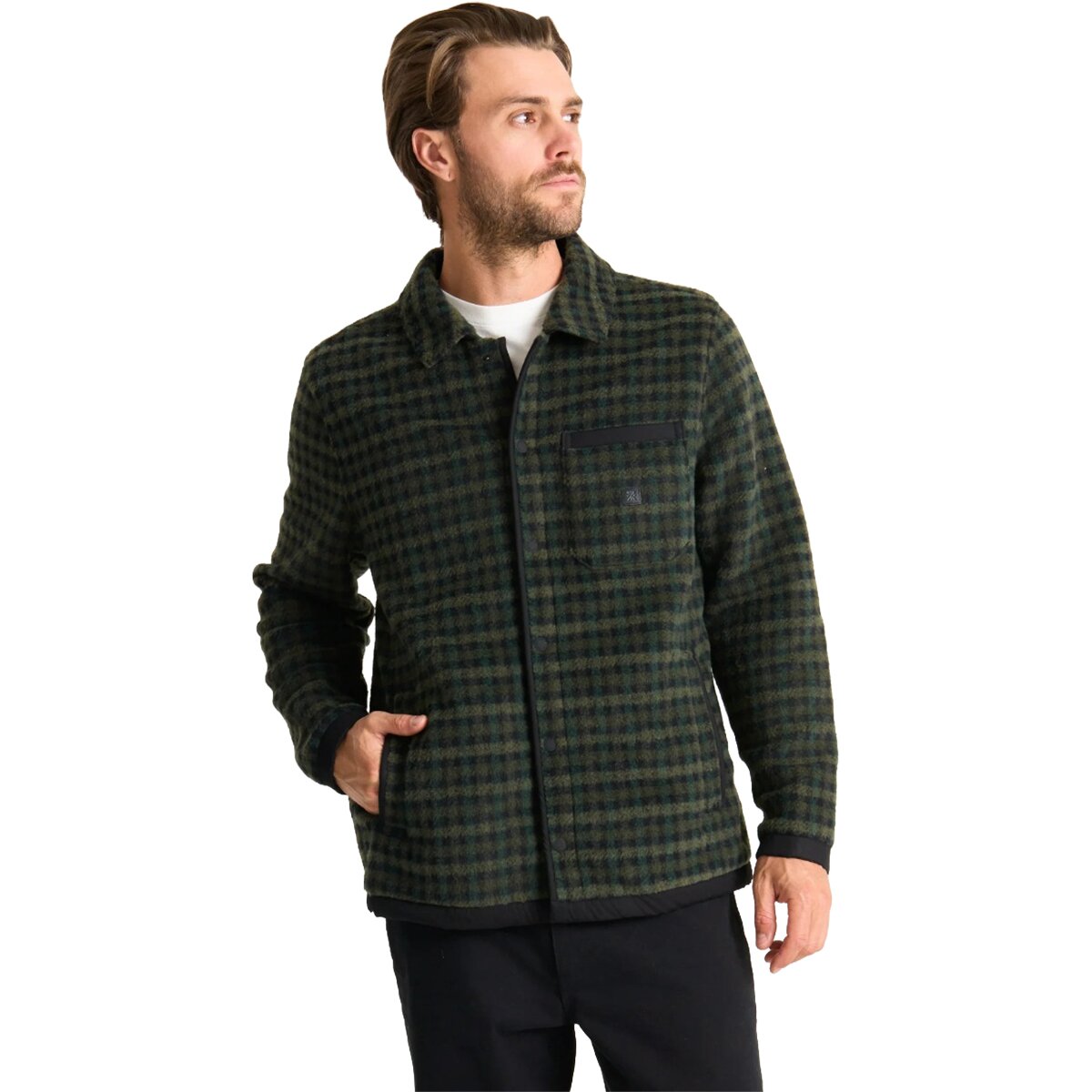 Roark Men's Ember Overshirt in Dark Forest - Size: Small