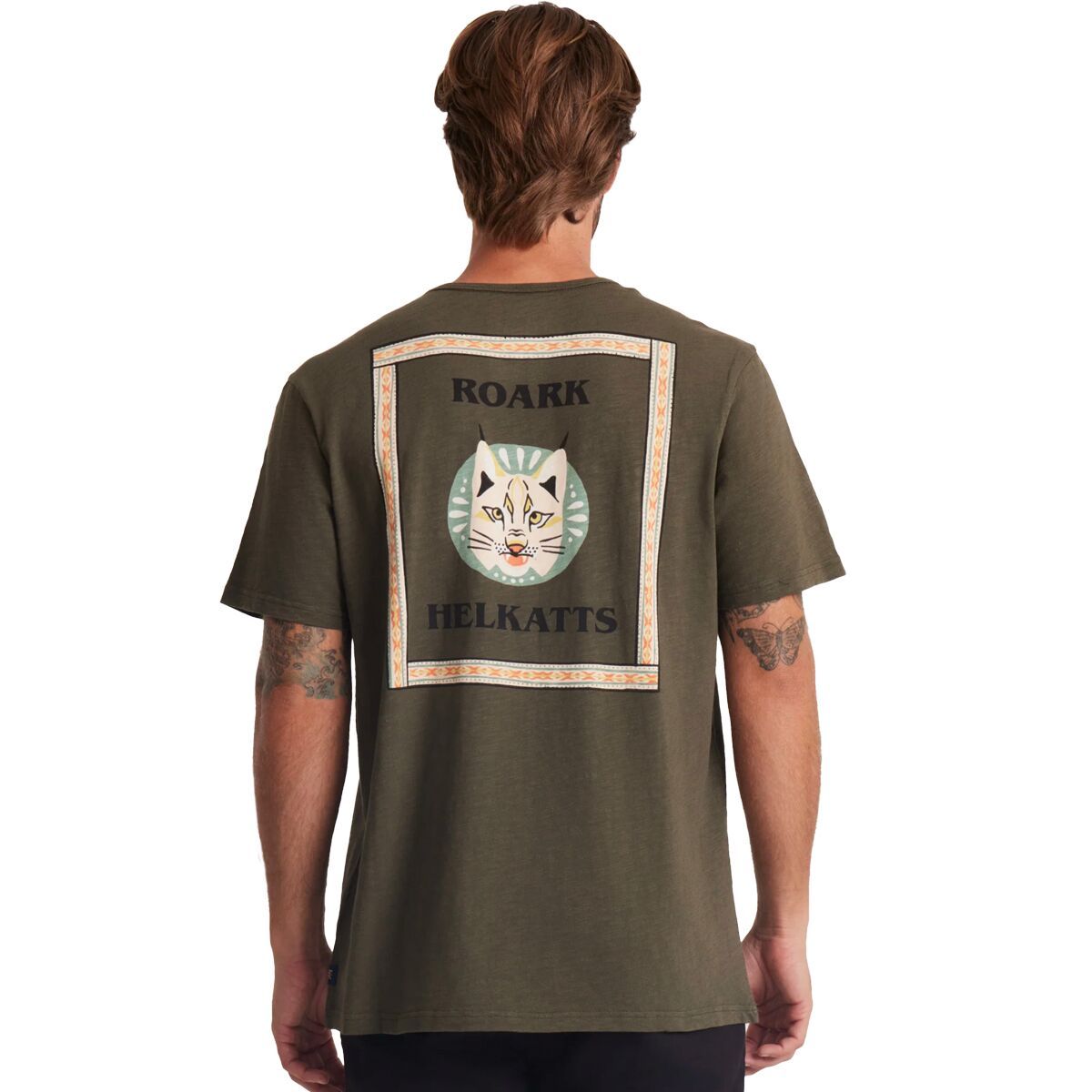 Roark Men's Helkatts Organic T-Shirt in Military - Size: Small