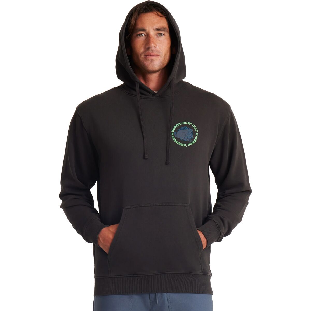 Roark Men's Surf Cult Fleece Hoodie in Vintage Black - Size: Small