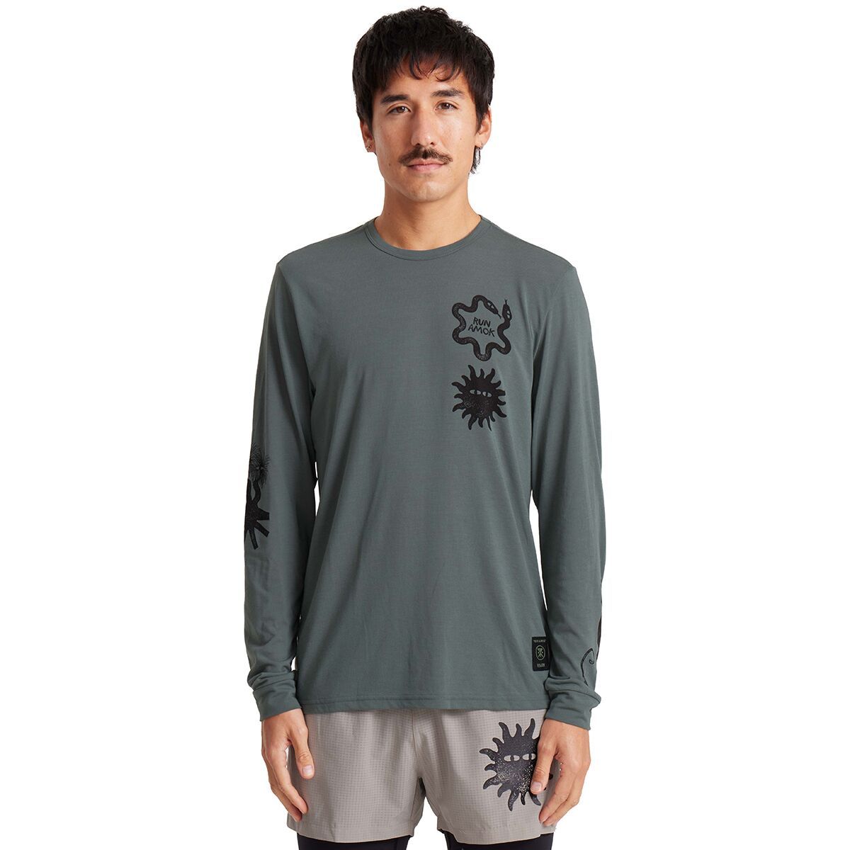 Roark Men's Mathis Long-Sleeve T-Shirt in Forest - Size: Medium