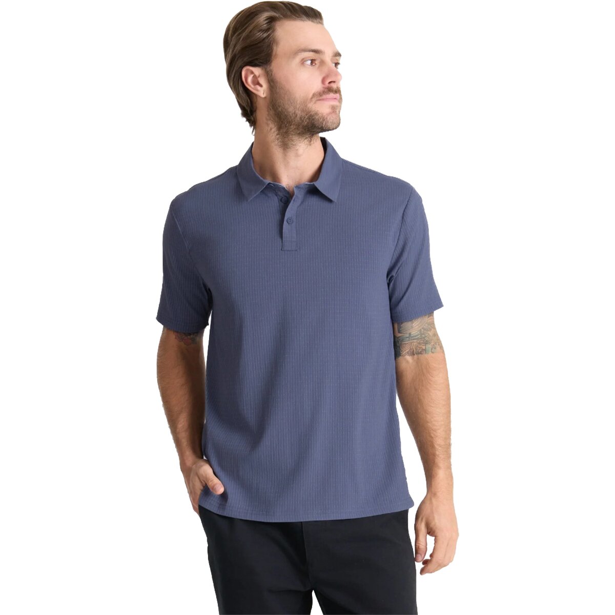 Roark Men's Bless Up Polo in Slate - Size: Large
